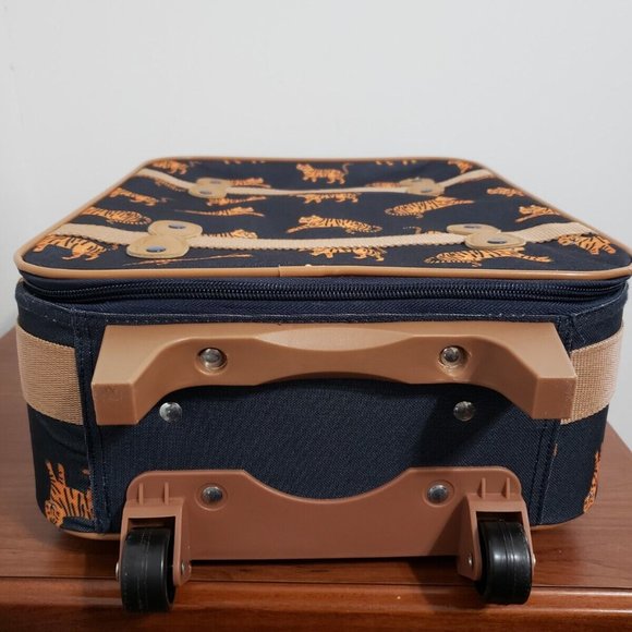 Blue and Tan Dog Print Backpack with Durable Fabric - Picture 7 of 12